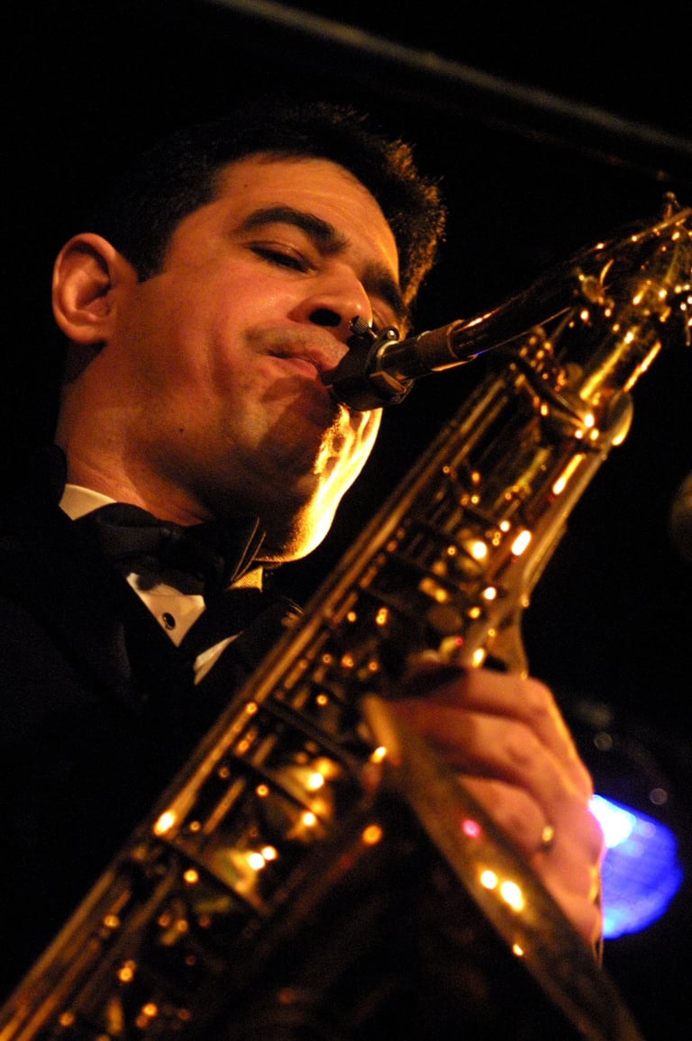 Maestro Bobby Ramirez performing at the Triad Theatre in New Yor circa 2003