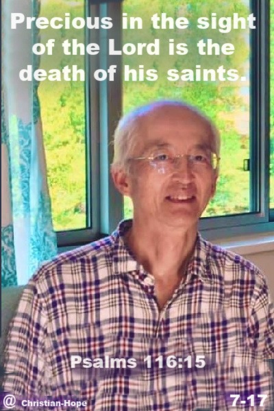 Precious in the sight of the Lord is the death of His Saints