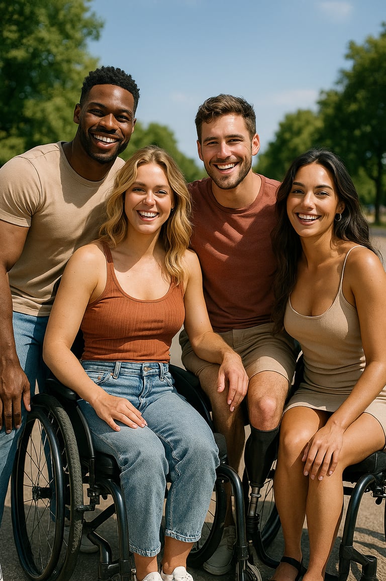 Photo de groupe pour la journée mondiale du handicap