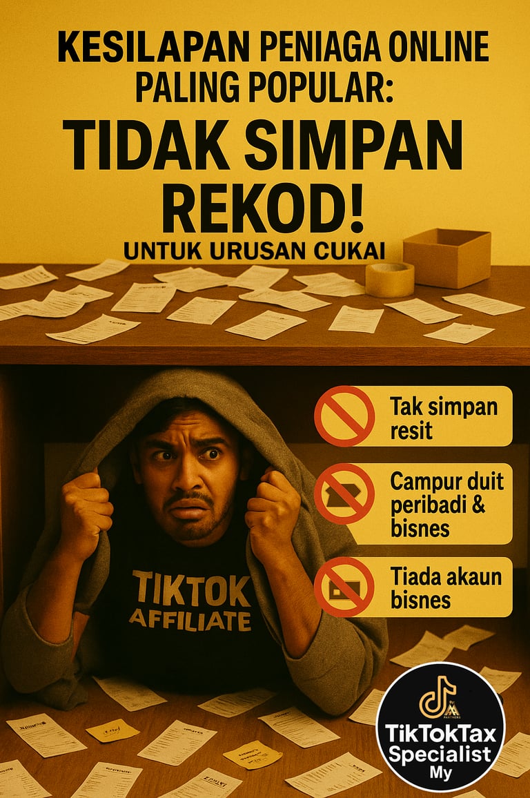 tidak simpan rekod cukai
