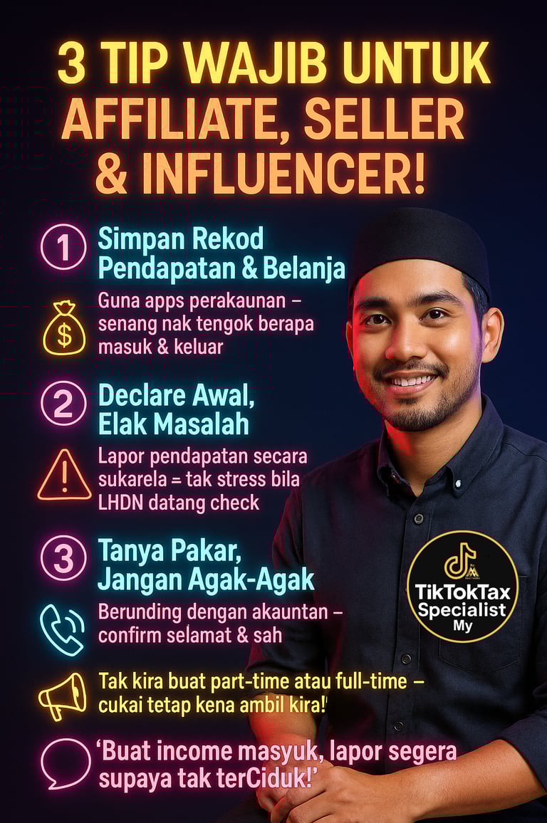 tips cukai untuk affiliate/seller