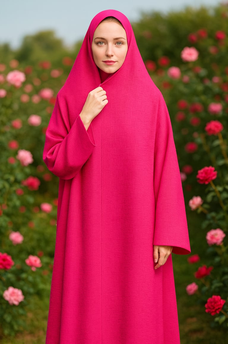 Saf ipek abaya modeli, zarif kesimi ve akıcı yapısıyla şıklığı ön plana çıkarır