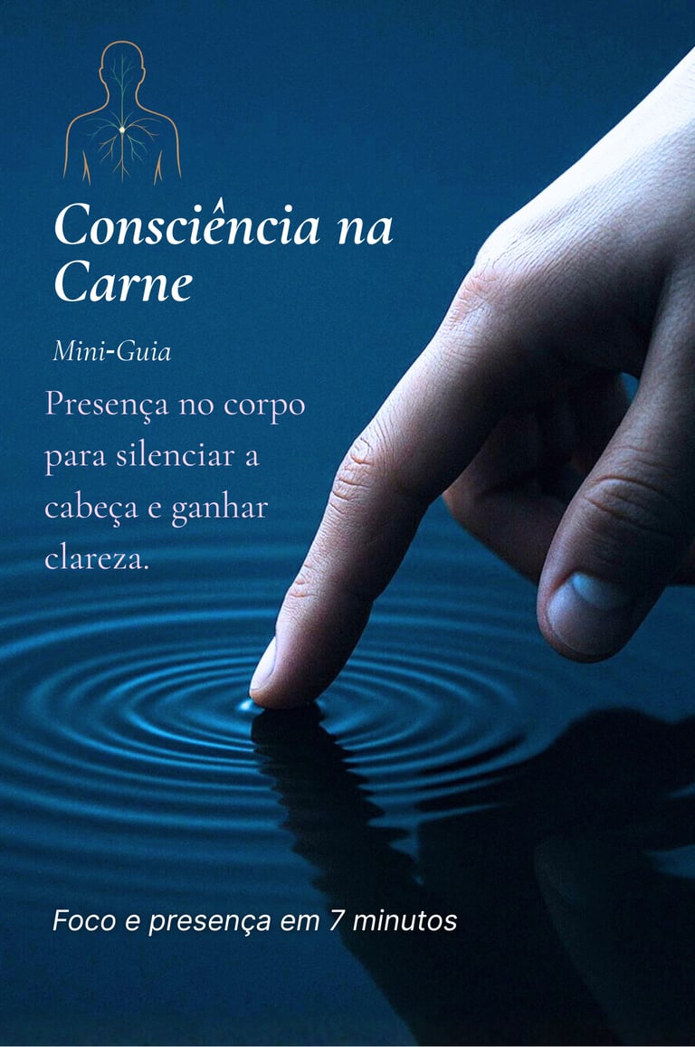 Capa do livreto Consciência na Carne - miniguia Presença no corpo para silenciar a cabeça