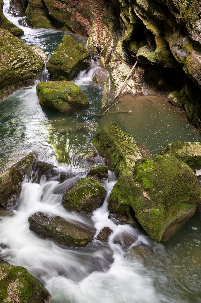 Taubenlochschlucht Fotografie-Akademie Fotokurs wasser fotografiert im fotokurs