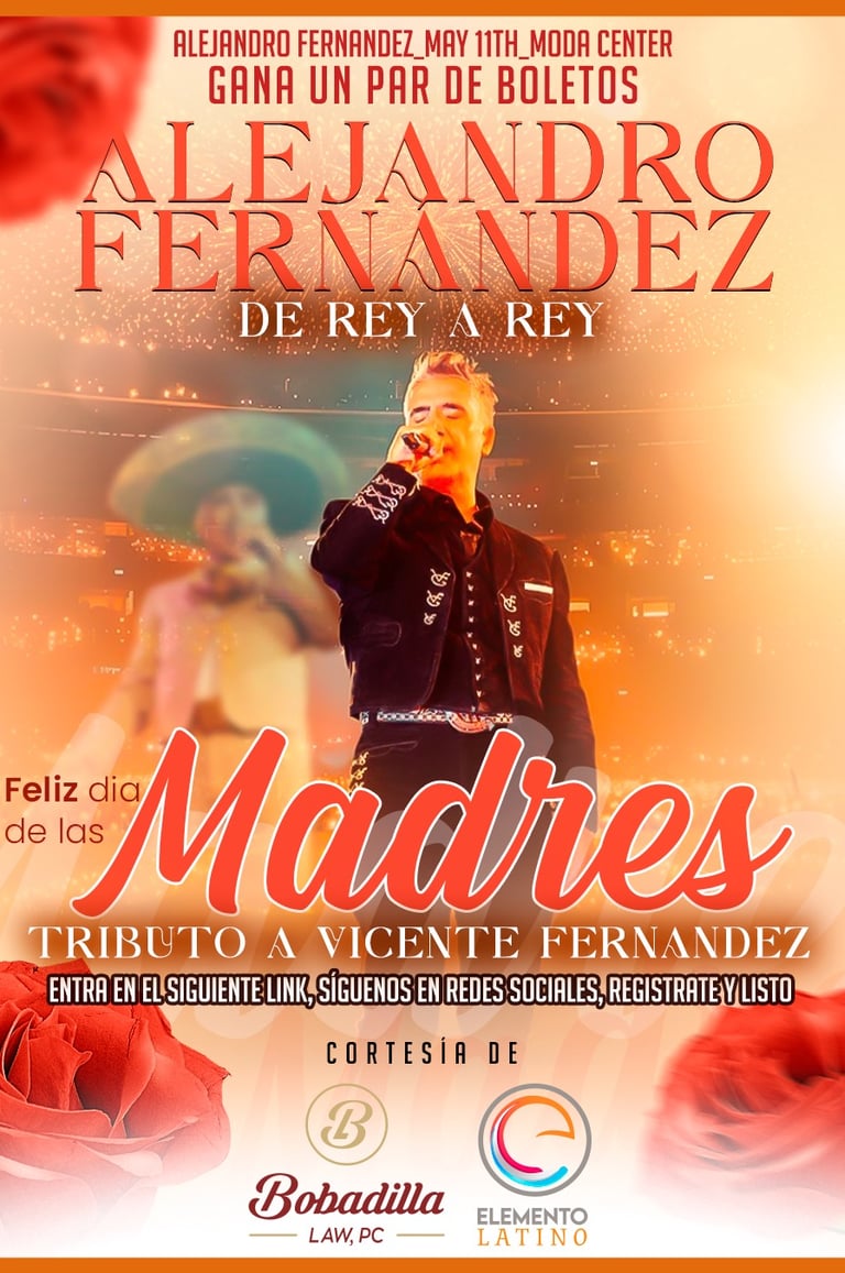 GANA BOLETOS PARA ALEJANDRO FERNANDEZ