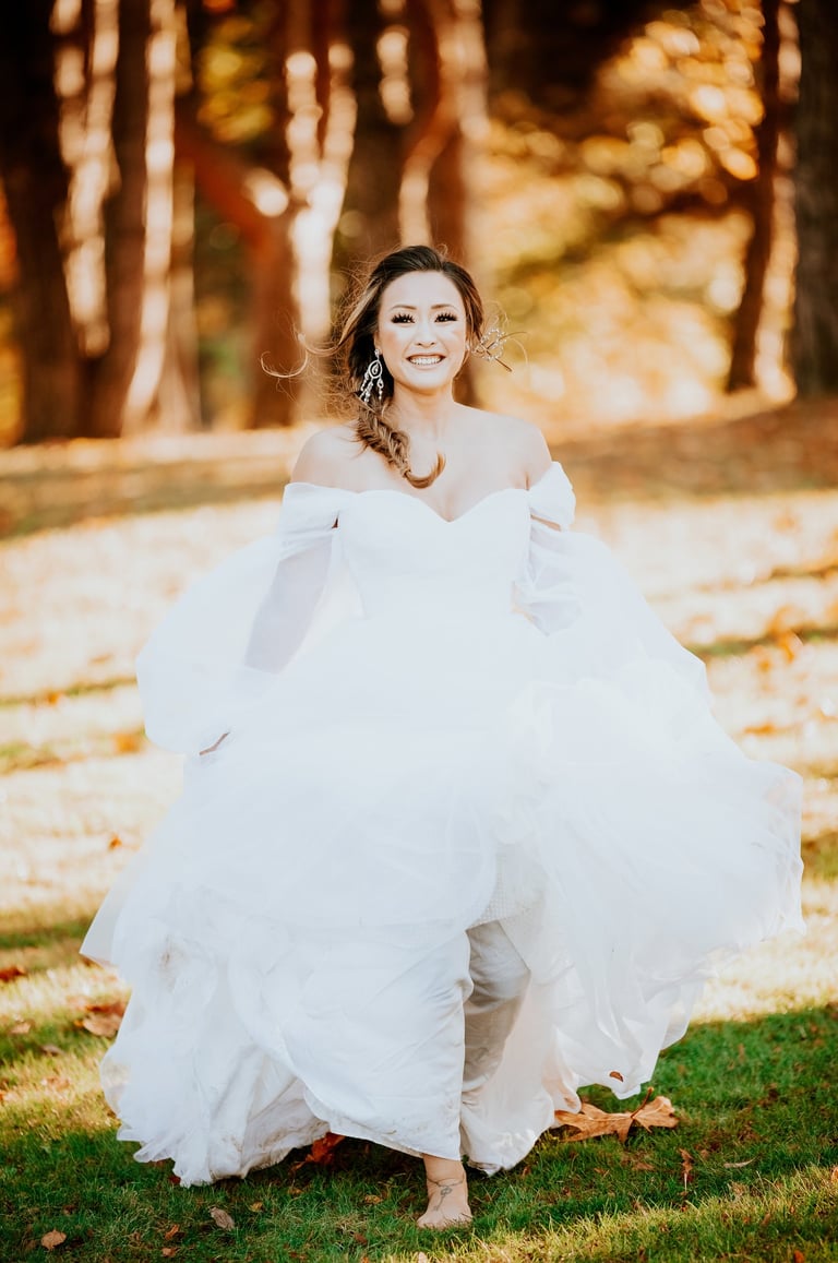 Vanier Park Wedding Photoshoot running