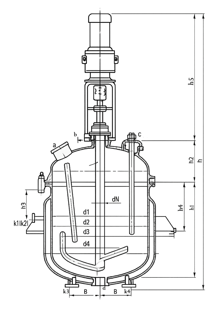 Glass Lined reactors K Type