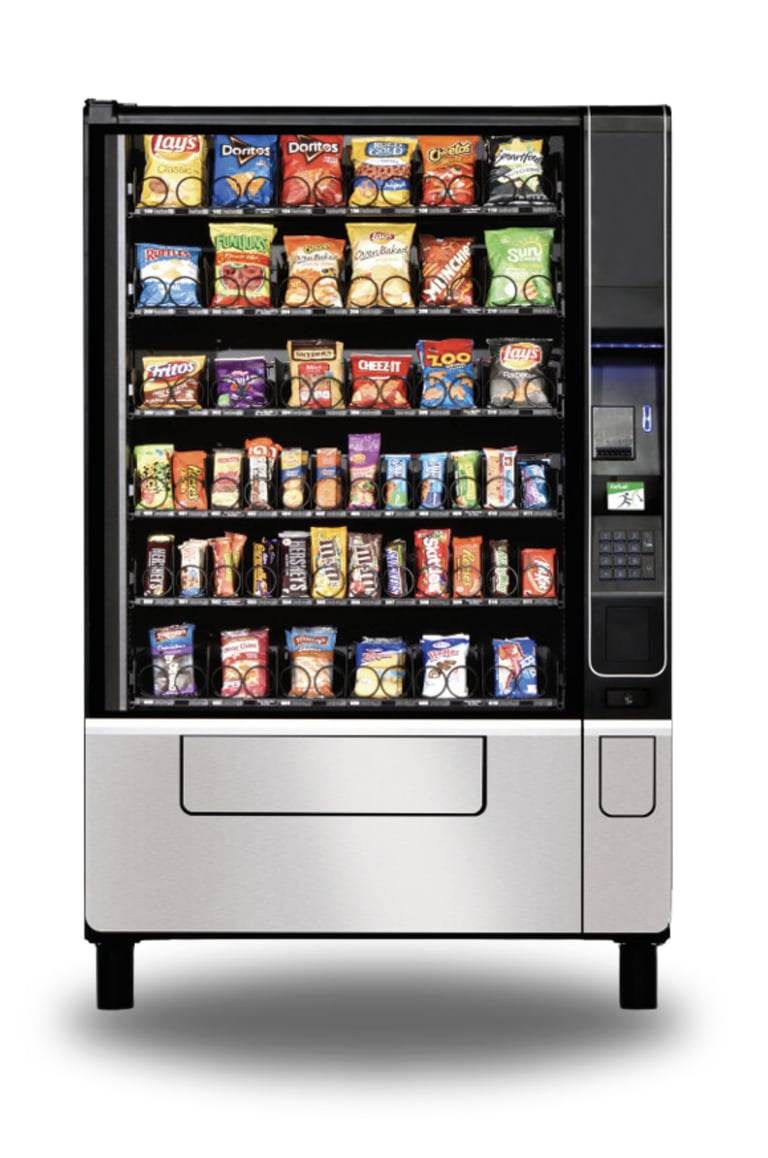 5-wide snack machine from Bill's Vending Solutions in Columbia, South Carolina