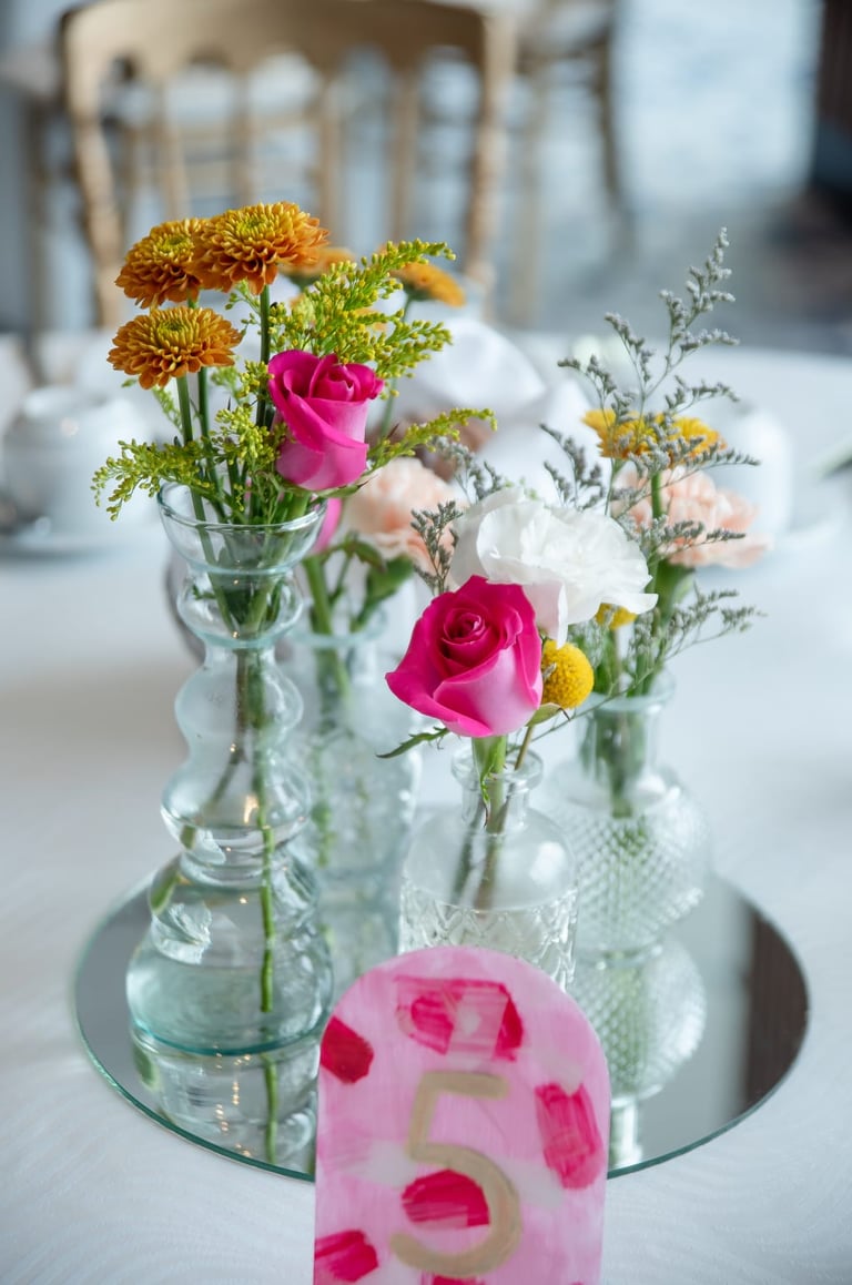 Centro de mesa despedida diseño floral Amor de Flores