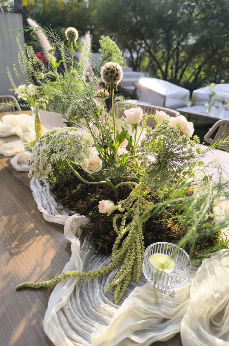 Centro de mesa  monterrey diseño floral Amor de Flores