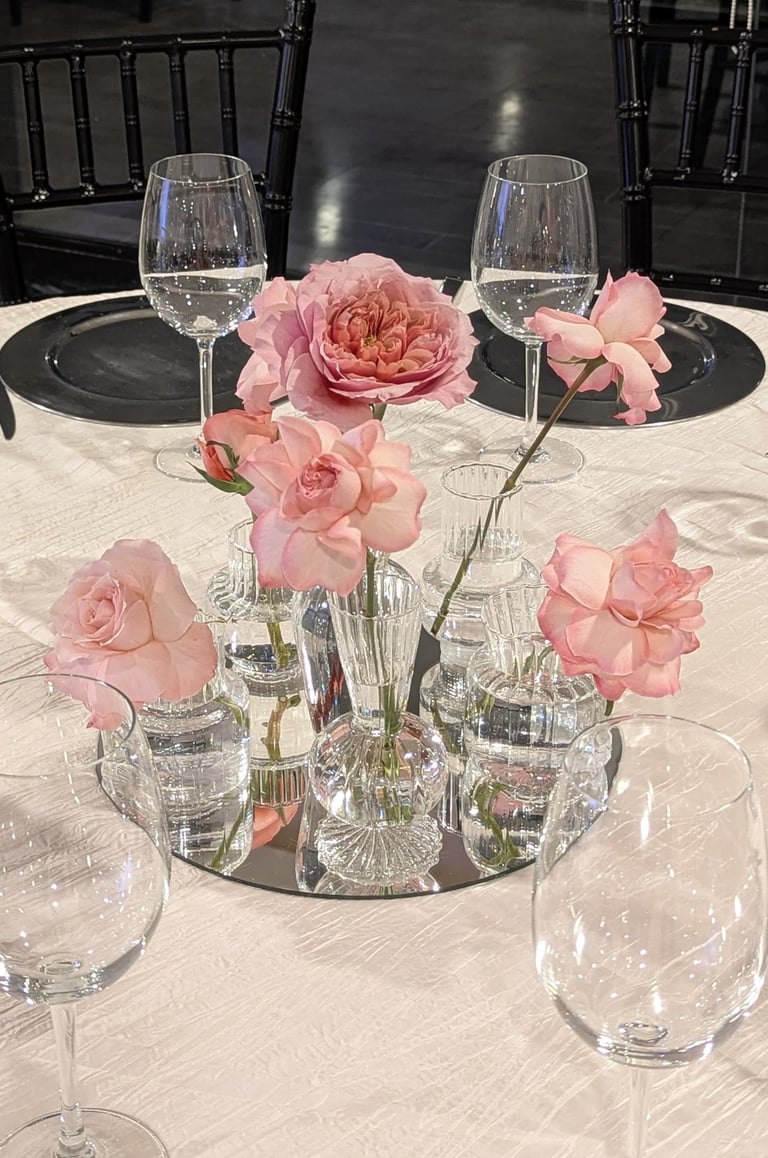 Centro de mesa XV diseño floral Amor de Flores