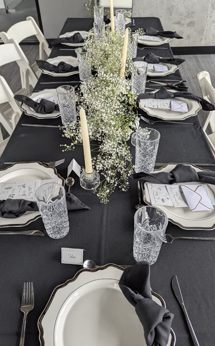 Centro de mesa rectangular diseño floral Amor de Flores