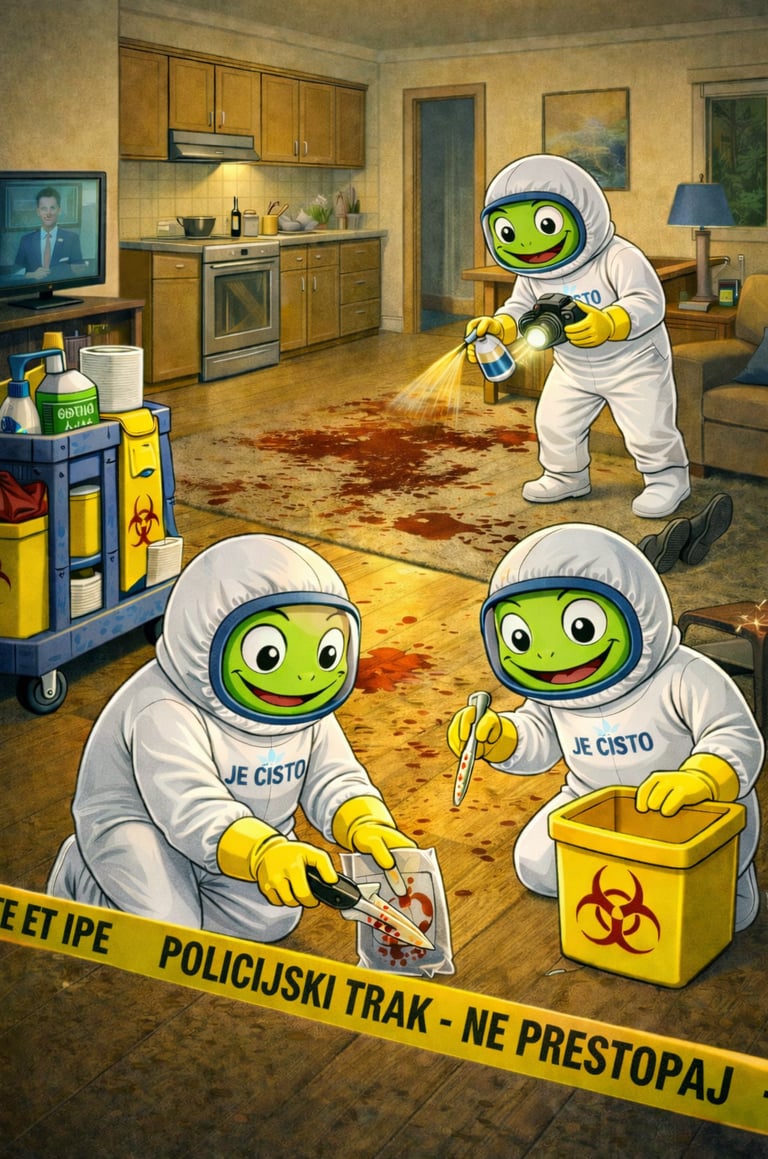 Čiščenje po tragičnih dogodkih