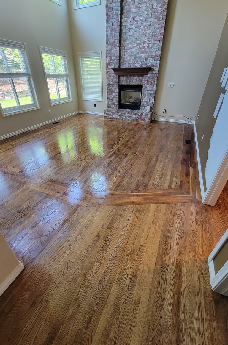 Beautiful, spot free,  Wood floor Organic Cleaning with King Organic Clean