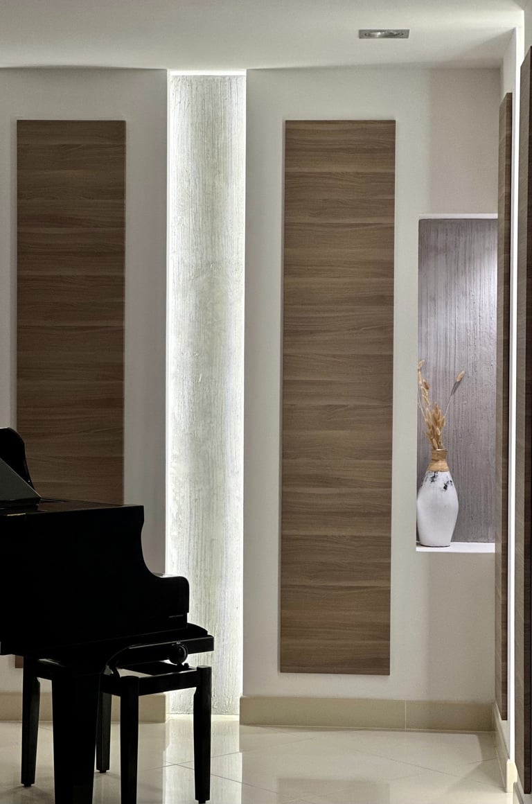 a piano player is playing the piano in a room