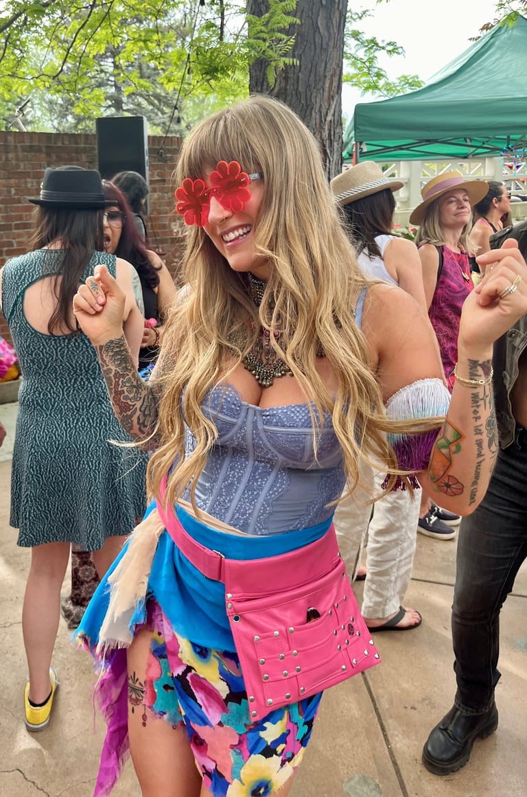 beautiful people feeling the vibe at The Shimmy