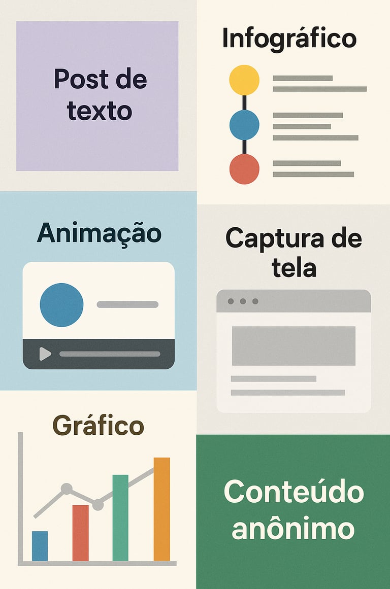 Colagem-mostrando-diferentes-formatos-conteúdo-anônimo