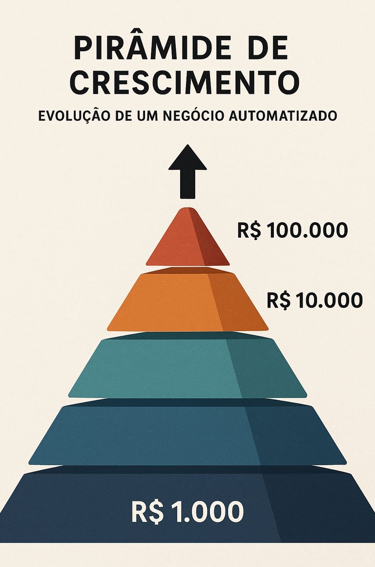 Pirâmide-crescimento-mostrando-evolução-negócio-automatizado-desde-primeiros-R$1.000-ultrapassarR$10