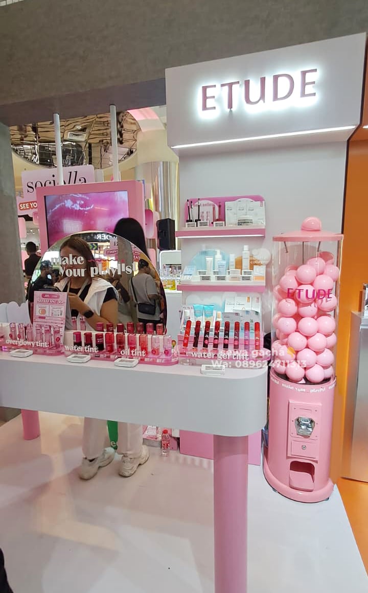 sewa mesin gachapon gacha pink