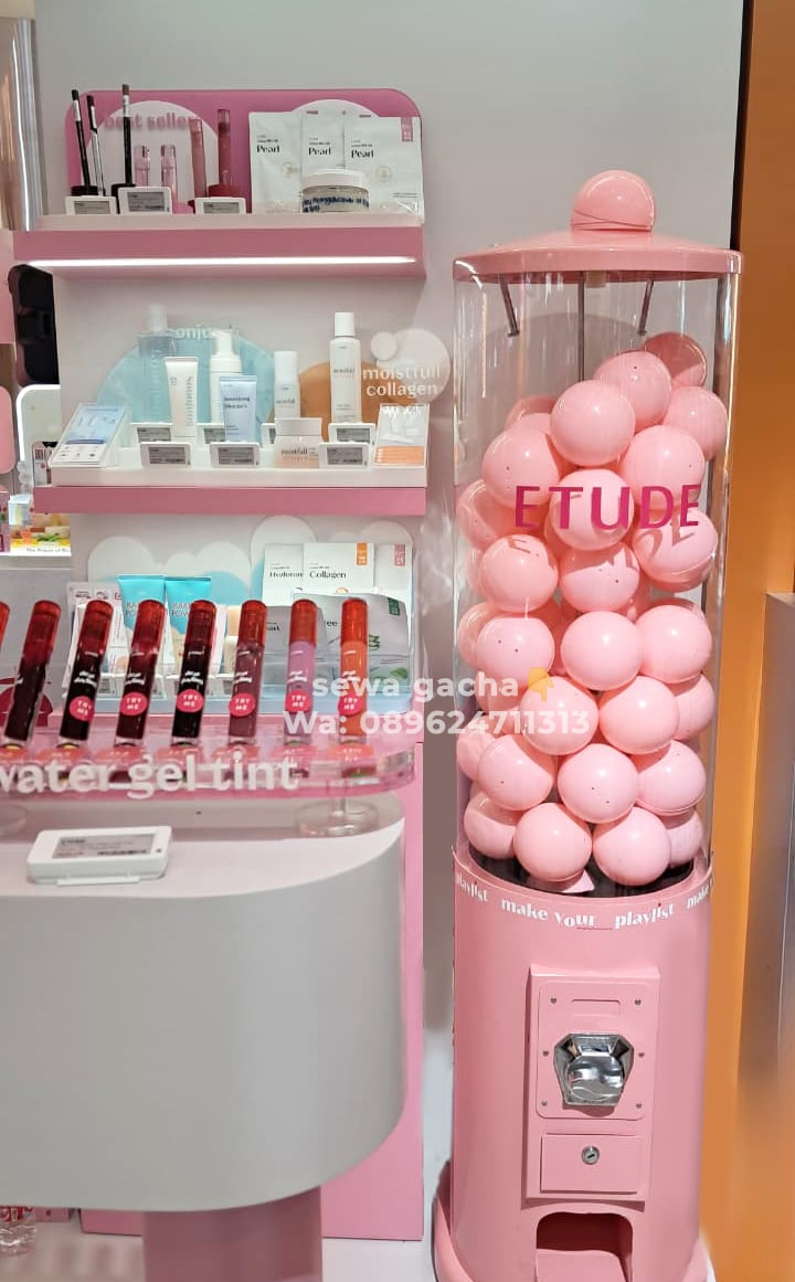 jasa penyewaan mesin gacha gashapon pink