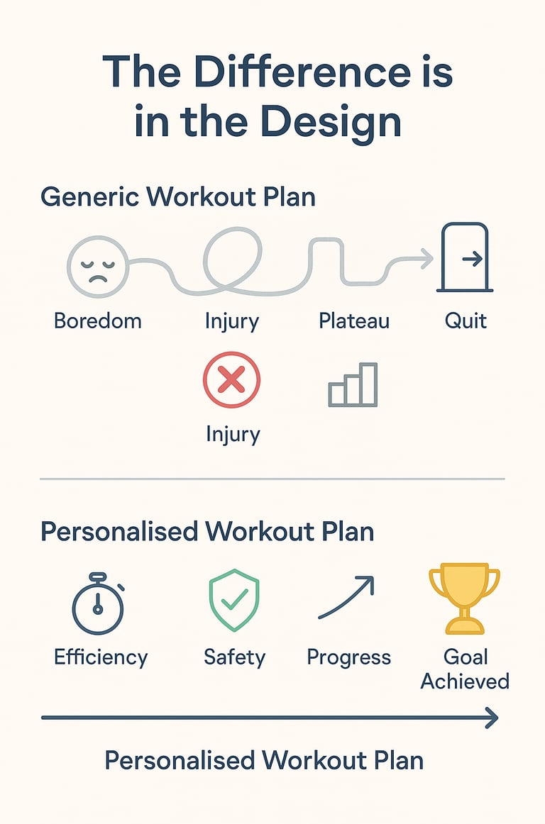 infographic showing personalized workout plan benefits