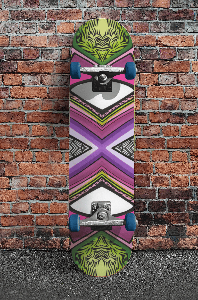 a skateboarder is standing next to a brick wall