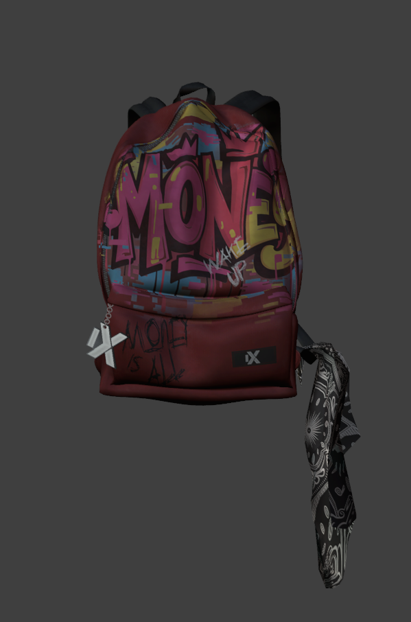 a backpacker with a backpacker bag on it