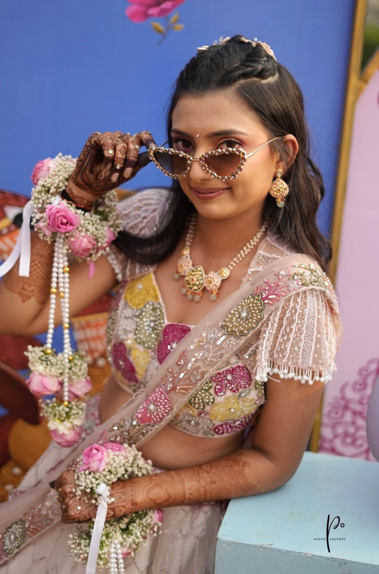 Haldi bride mehendi and jewellery Vadodara