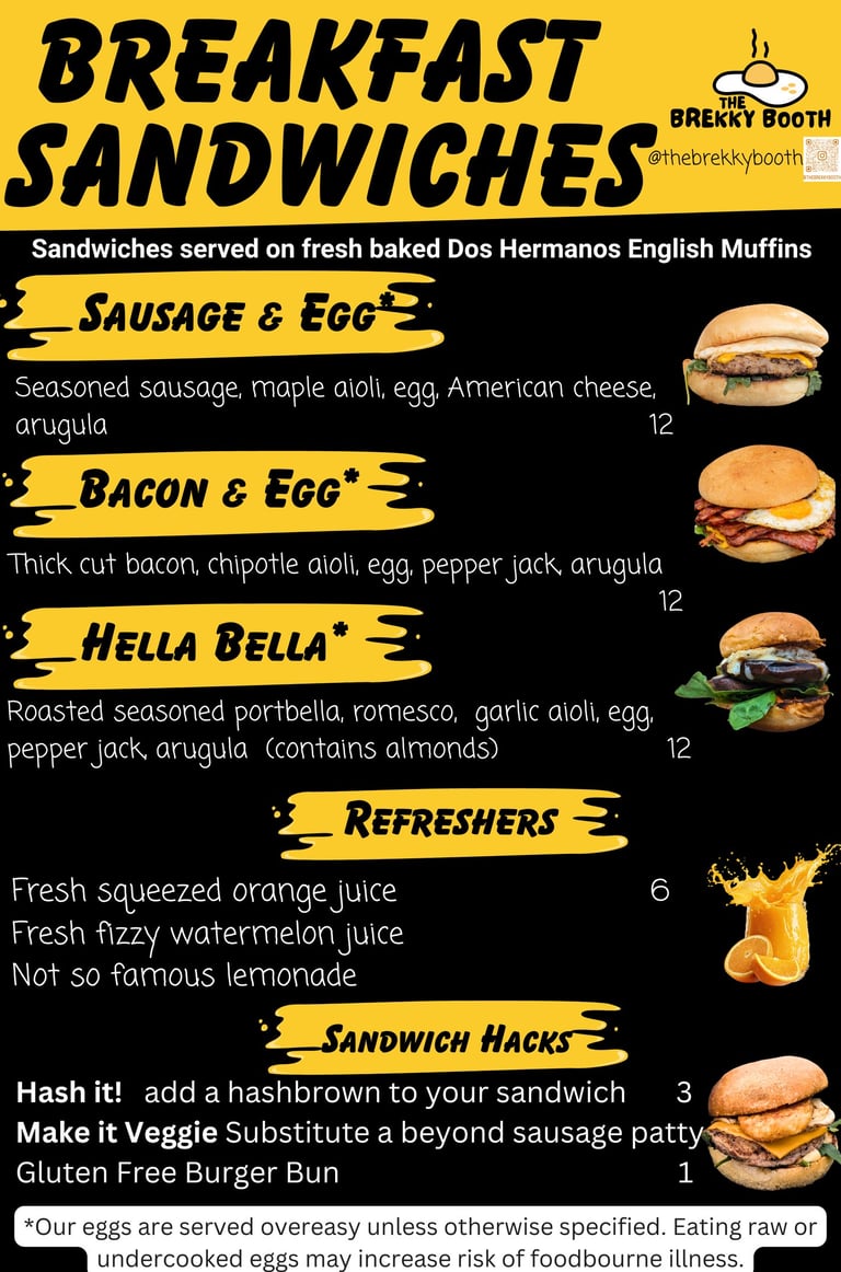 portland breakfast sandwich menu