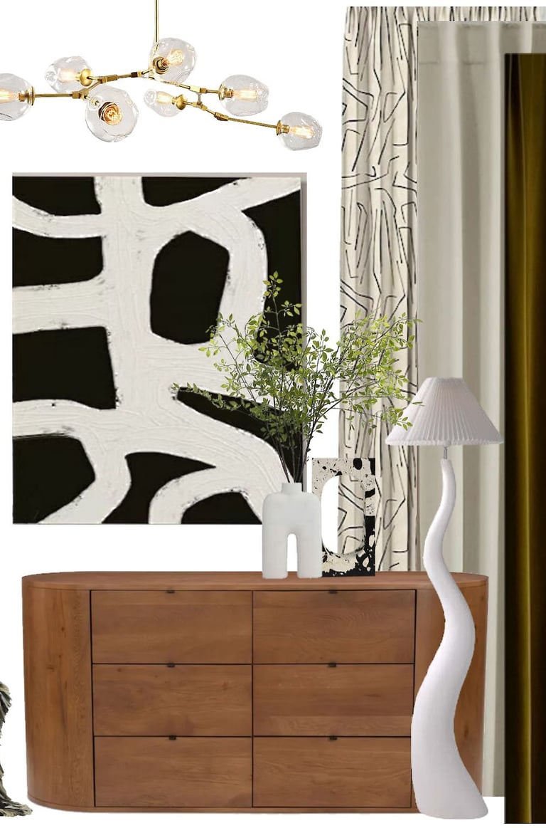 moodboard of bedroom design concept by P&O