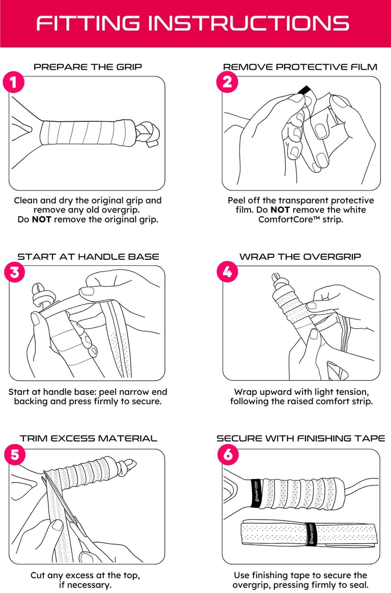 ComfortMax overgrip fitting instructions - Padel Vibes
