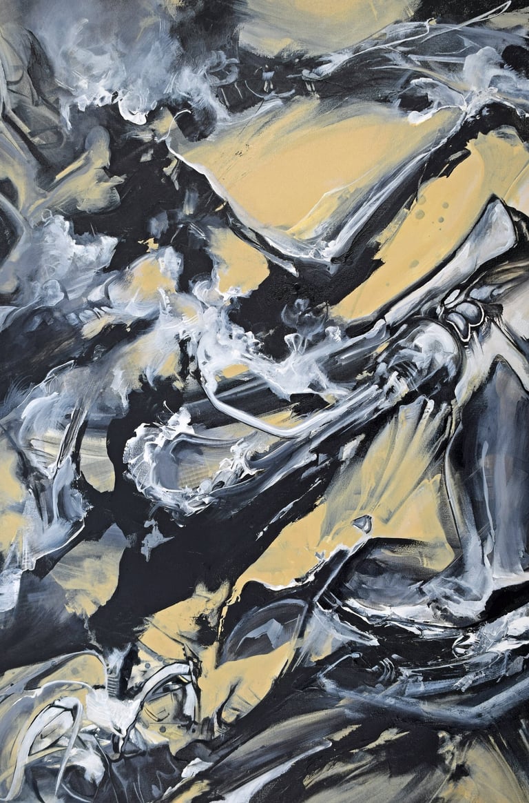 abstract art painting on canvas, modern, original, intense, creative, dramatic