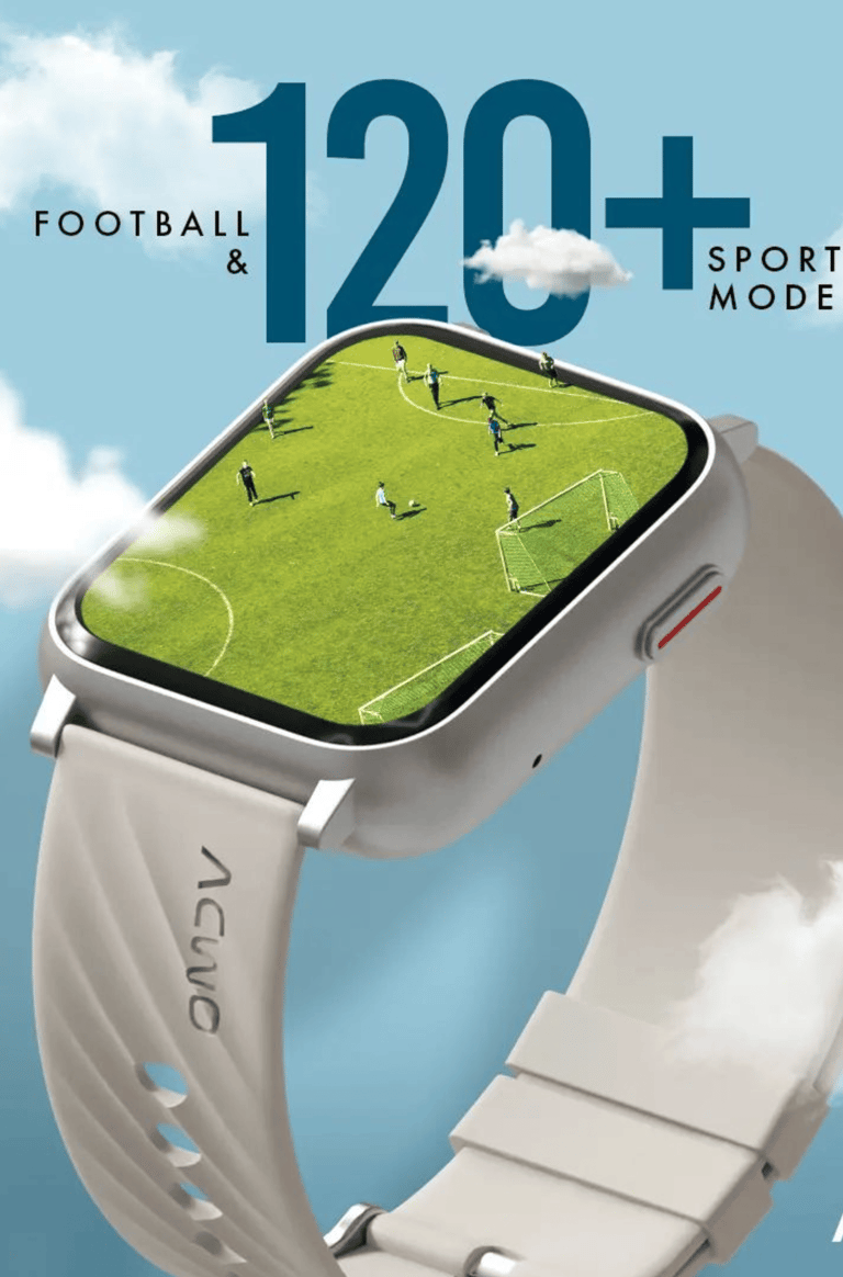 a smart watch with a soccer ball on the screen