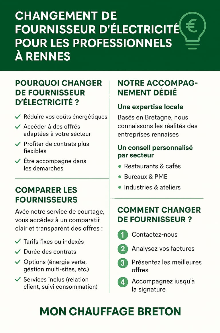 infographie récapitulative électricité pour les professionnels à Rennes changement