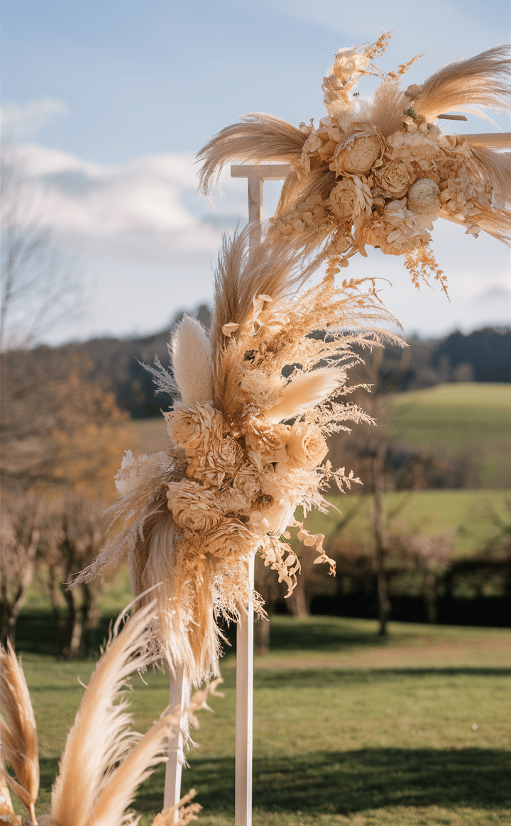 mariage réunion arche bohème champêtre