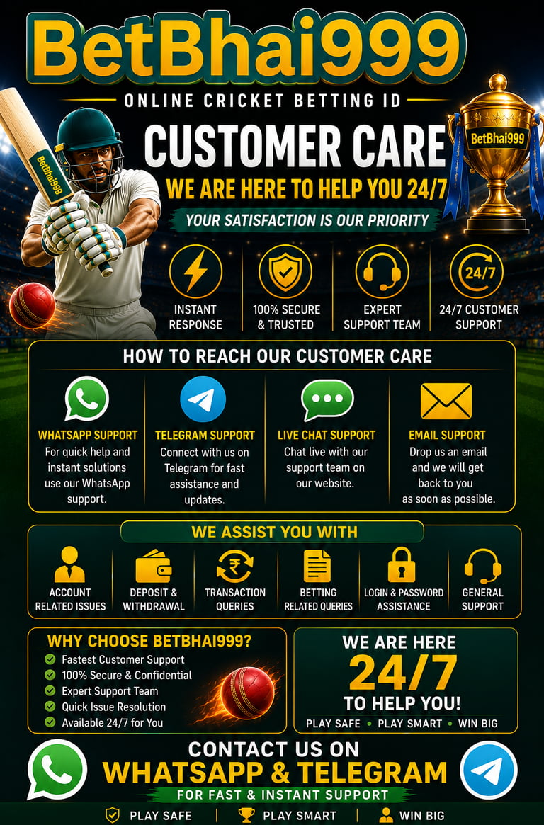 Betbhai999 Customer care