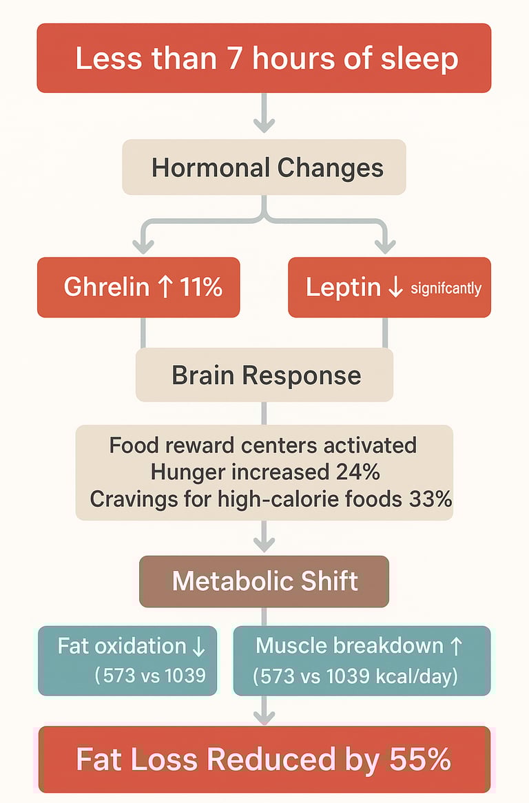 Sleep deprivation cascade showing hormonal 