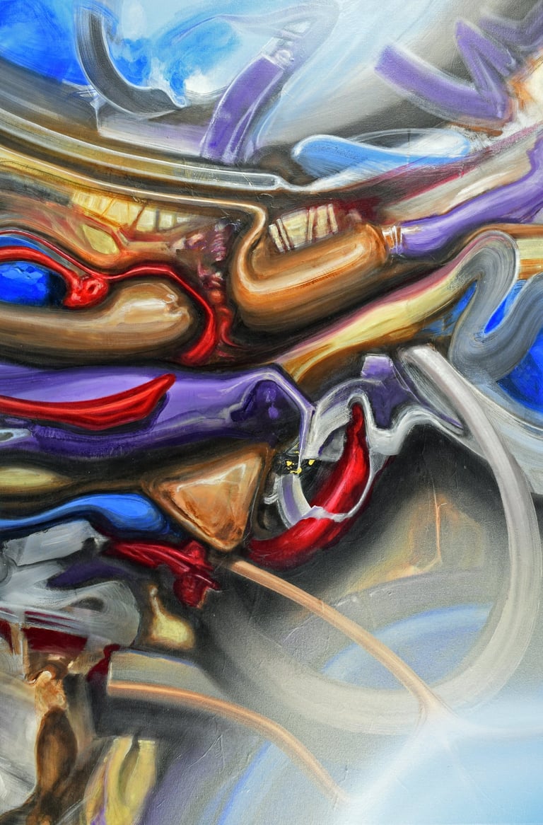 Abstract art, painted on canvas by Eric Stiles