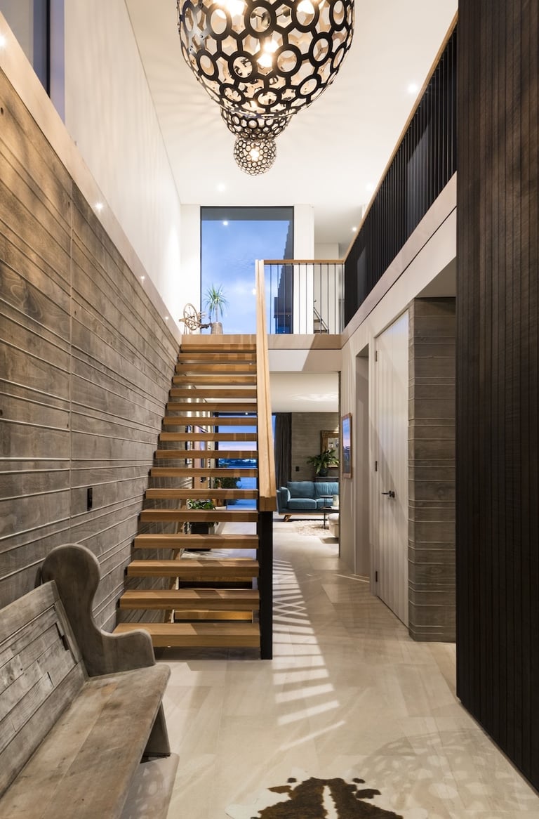 Concrete walls hallway