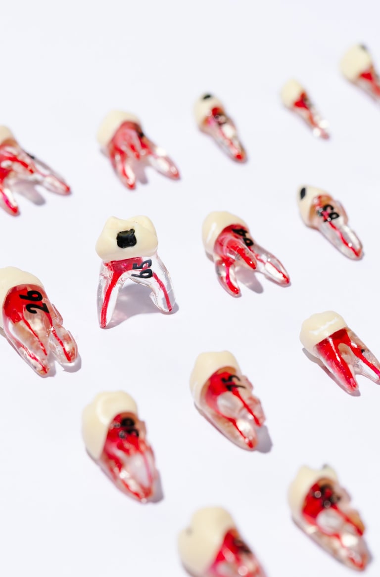 Set de dientes pediátricos para simulación odontológica