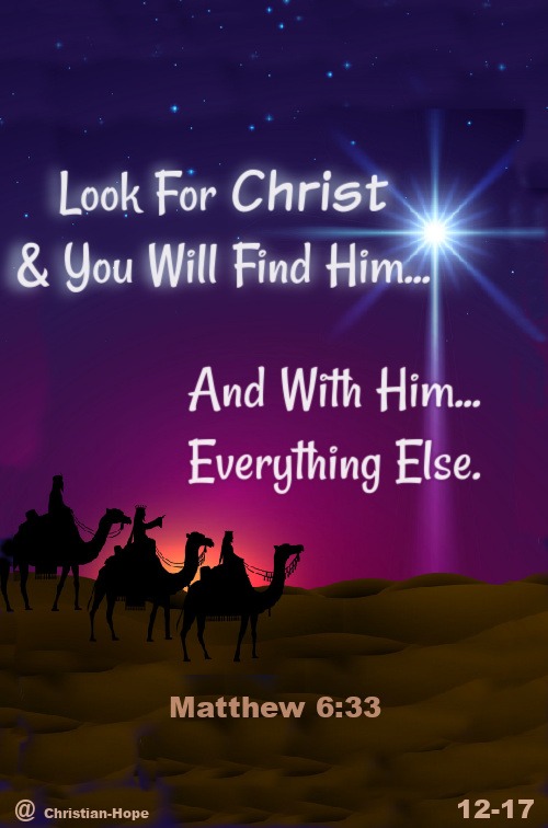 Look For Christ And You Will Find Him