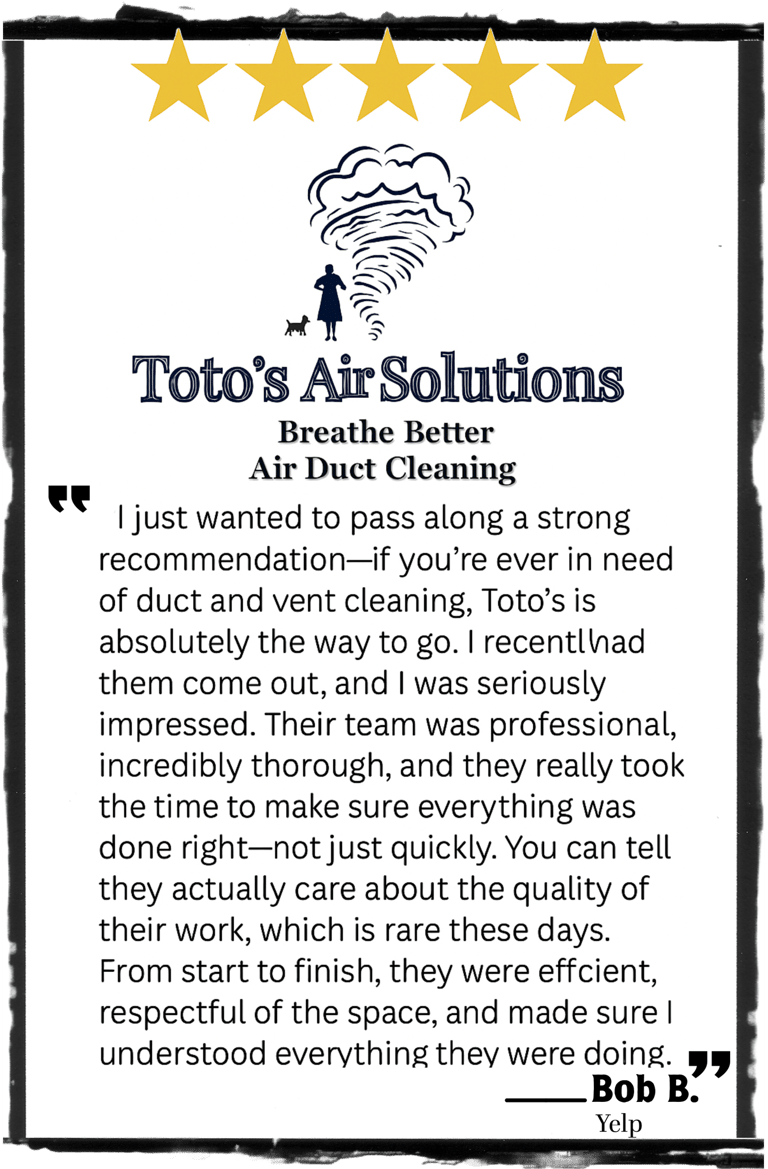5-Star Yelp Review from Bob B in Wilmington, De.  
