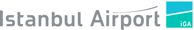 Official Istanbul Airport iGA logo featuring gray typography and a turquoise graphic icon.