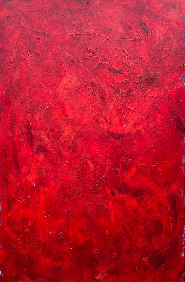 Minneapolis in January 2026, large political abstract painting, acrylic 