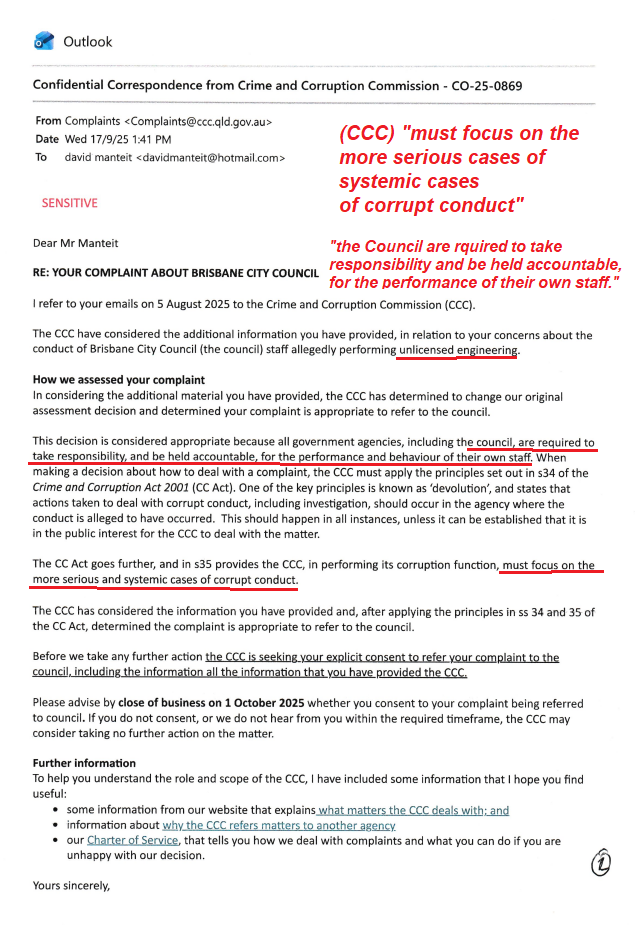 Adrian Schrinner Crime and Corruption allegations