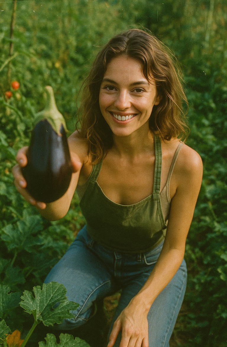 Cueillette dans le potager pour la Journée européenne des initiatives citoyennes de transition