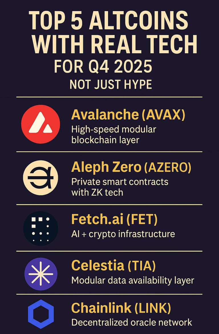 Top 5 altcoins, real tech, Q4 2025, not just hype