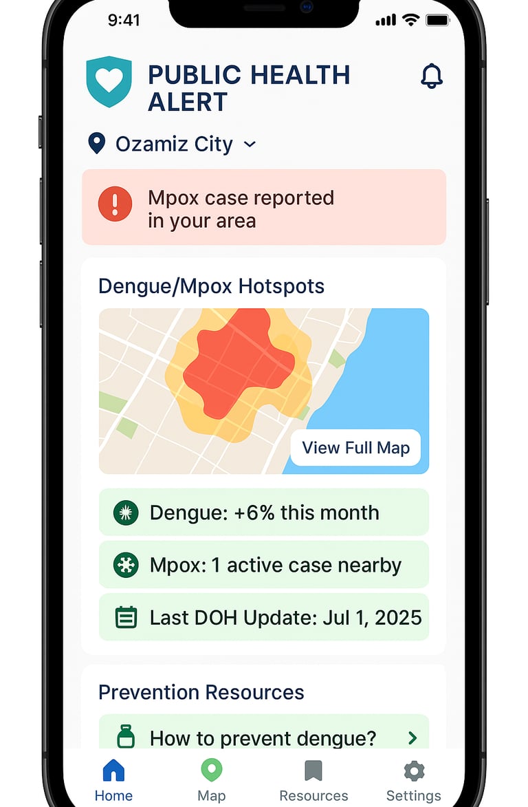 Public Health Alert App