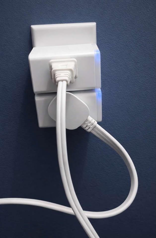 Low profile outlet extender allowing plugs to sit flush against the wall