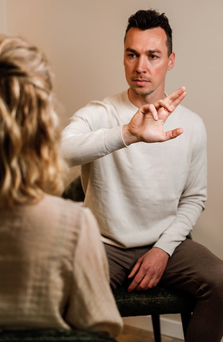 EMDR therapeut aan het werk